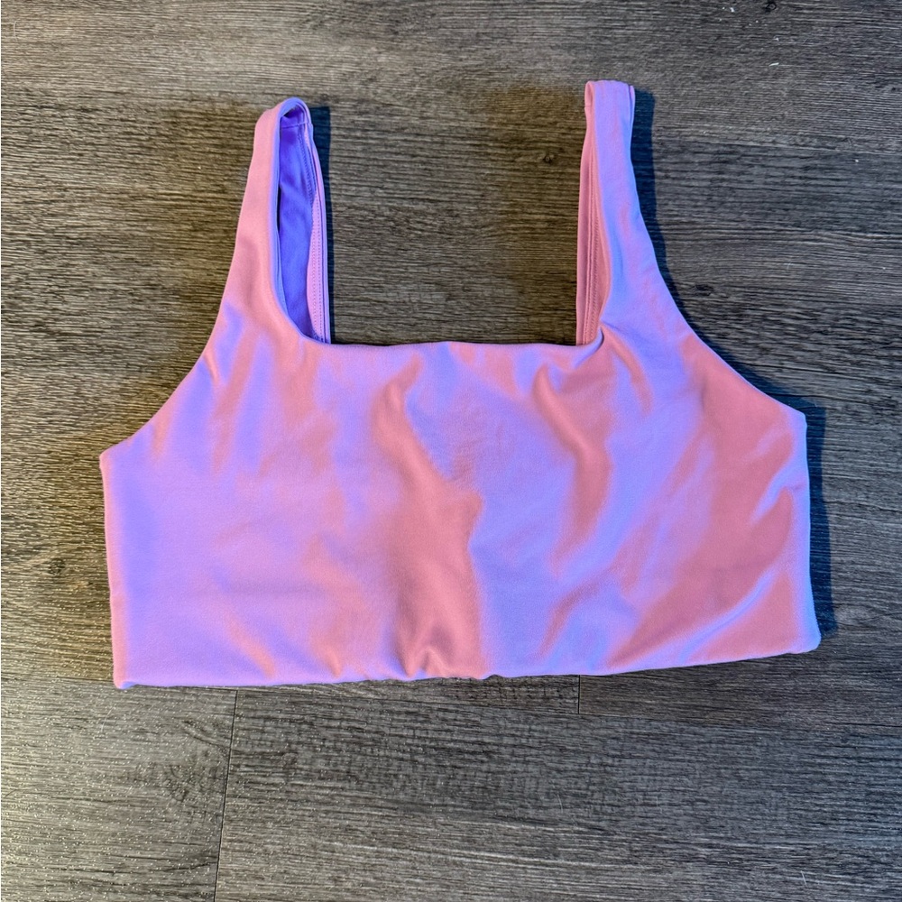 Girlfriend Collective Tommy Bra in Pink/Purple Size M